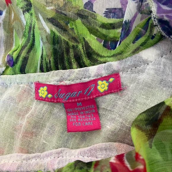 Floral Ruffle One-Shoulder Top - Picture 5 of 5